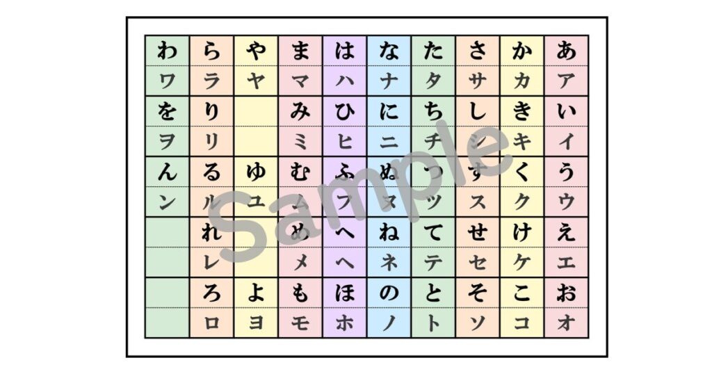 【教員作成】シンプルなあいうえお・カタカナ表！無料ダウンロードOK